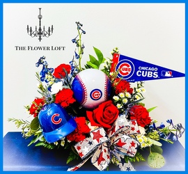 Chicago Cubs Fan Tribute From The Flower Loft, your florist in Wilmington, IL